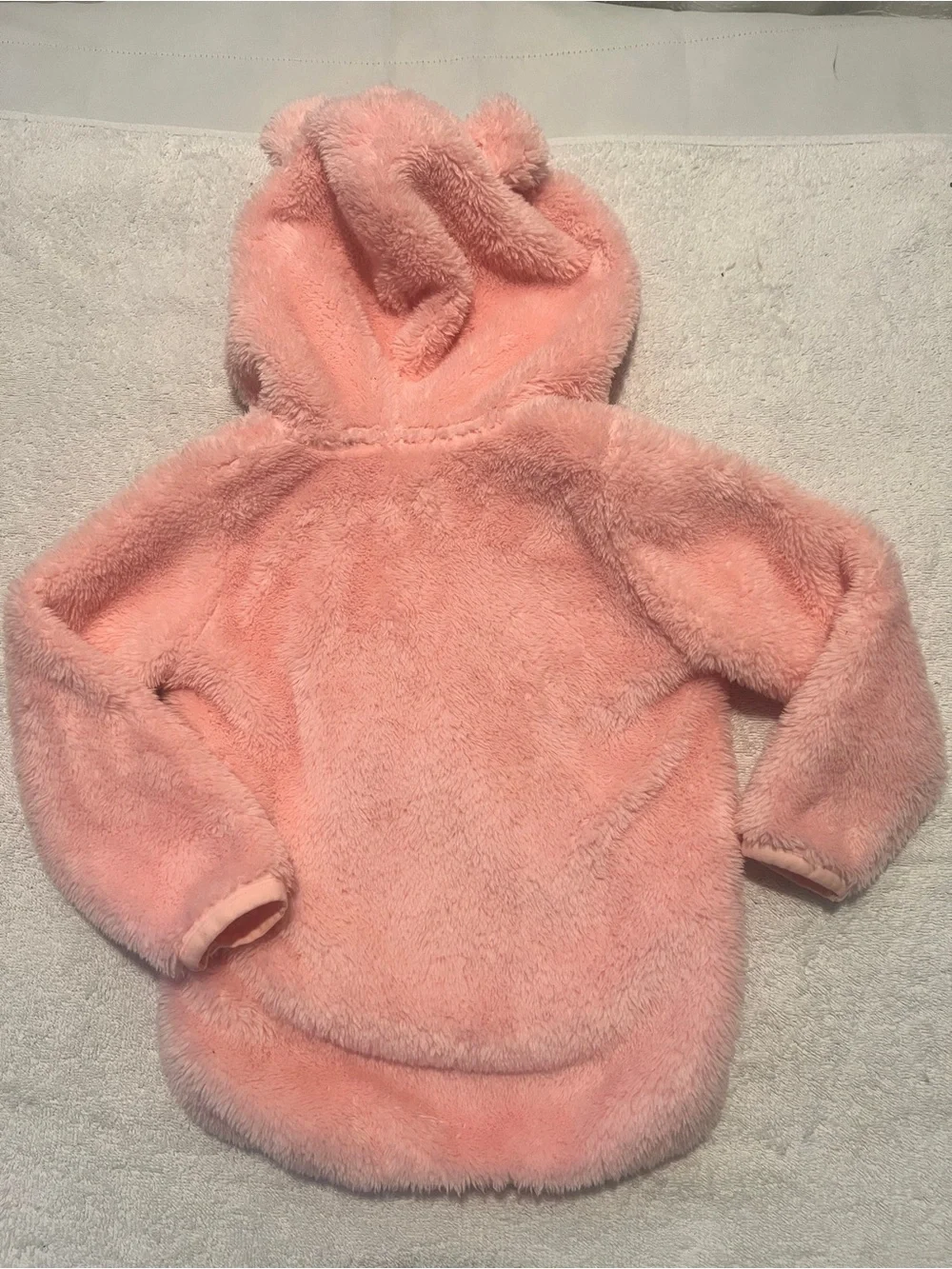 Okie dokie Cozy Pink Fuzzy Zip Hoodie SIZE 24 months